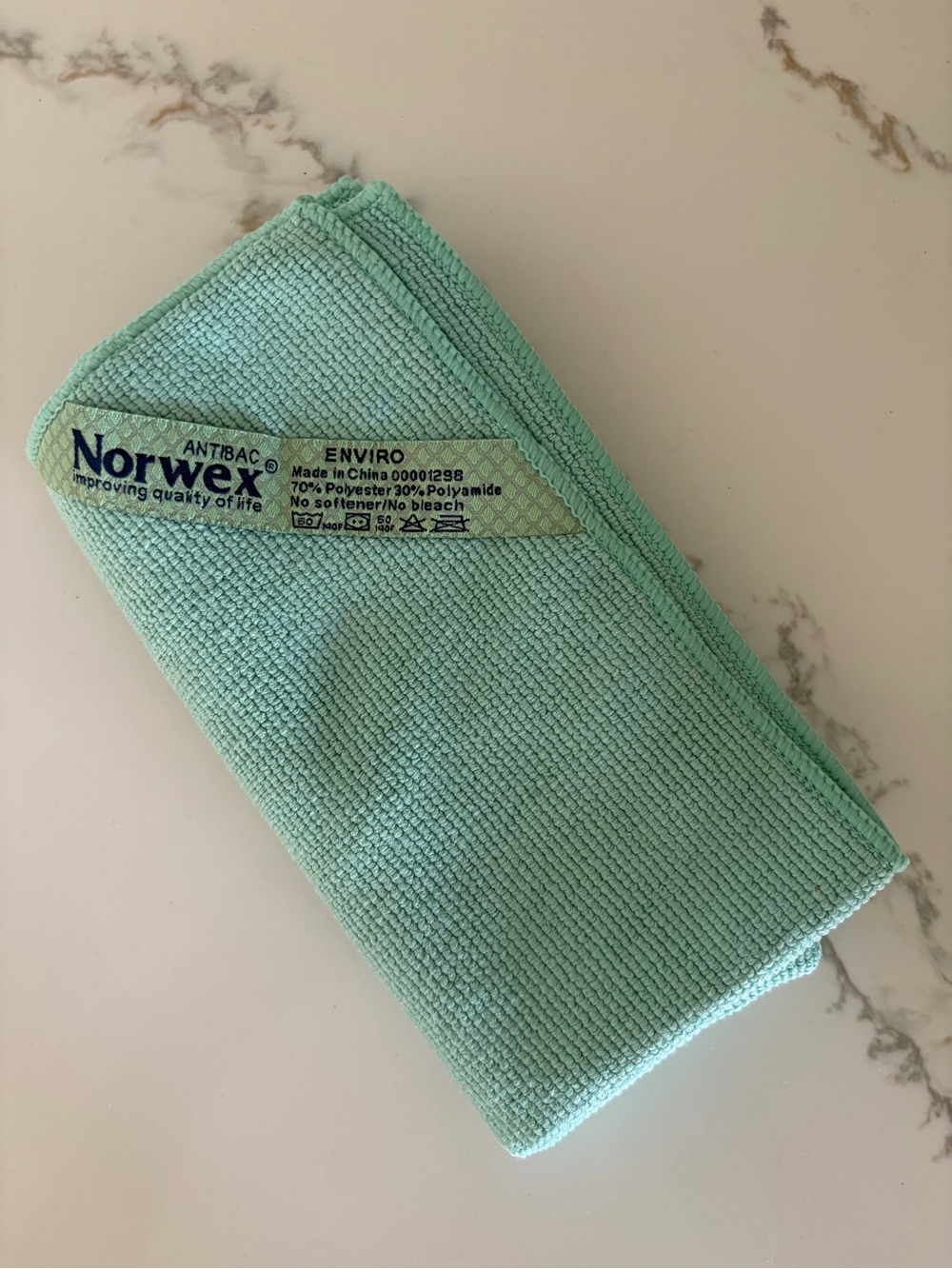 NWOT Norwex Enviro Microfiber Cloth - Mint New Kitchen Bathroom Boat Mint Home